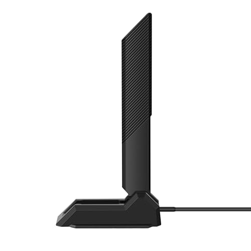 slinkdsco هوائي خارجي WiFi 6 6E ثلاثي النطاق 6GHz 5.8GHz 2.4GHz بقاعدة مغناطيسية بديل لهوائي لجهاز الكمبيوتر المكتبي Asus Rog Strix Gigabyte Aorus Gaming WiFi Motherboard Card, Slinkdsco - Image 3