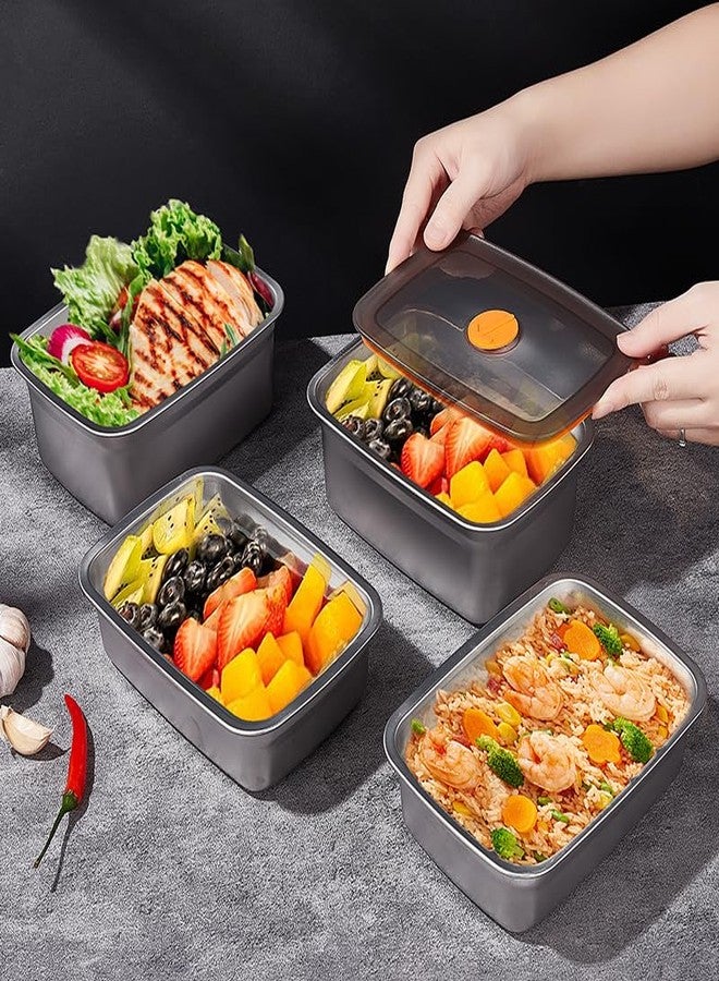 GIUOIDUO 20 PCS Food Storage Containers with Lids Airtight (10 Containers & 10 Lids)，stainless steel food containers leak proof storage box with lid Locking Food Storage Container freezer storage - Image 4