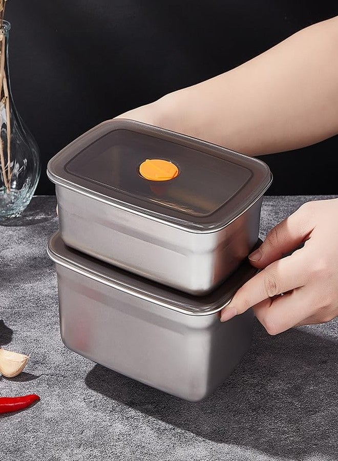 GIUOIDUO 20 PCS Food Storage Containers with Lids Airtight (10 Containers & 10 Lids)，stainless steel food containers leak proof storage box with lid Locking Food Storage Container freezer storage - Image 5