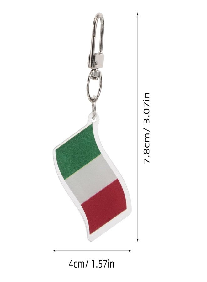 HAKIDZEL 12Pcs Italian Flag Keychain Tag with Metal Key Ring Keychain Pendant Suitable for Backpack Purse School Bags Accessoriess - Image 4