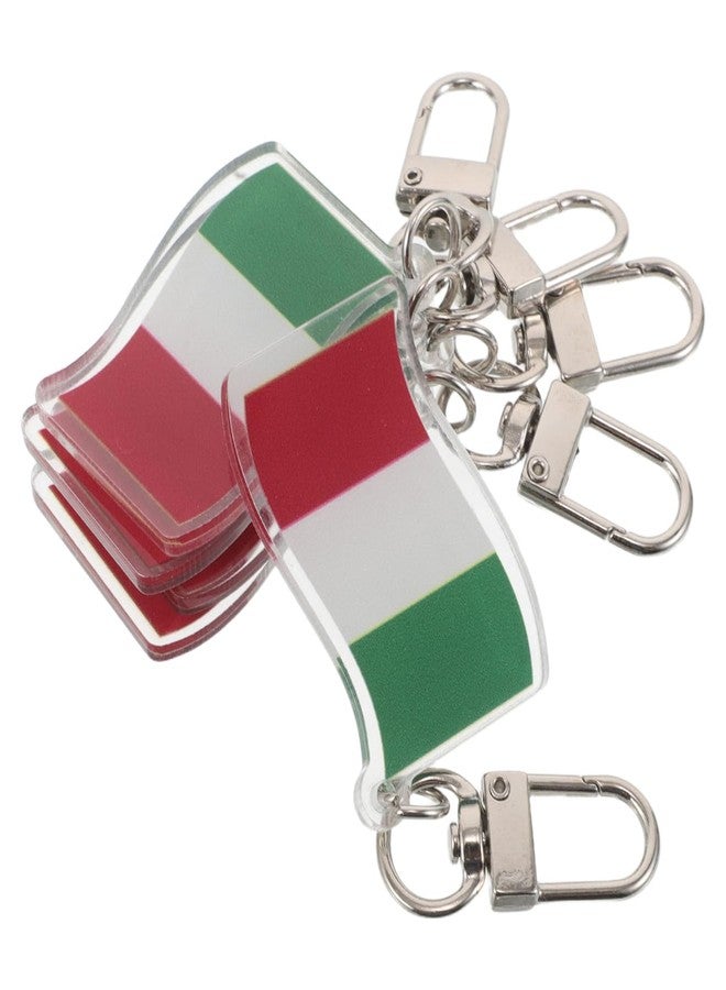 HAKIDZEL 12Pcs Italian Flag Keychain Tag with Metal Key Ring Keychain Pendant Suitable for Backpack Purse School Bags Accessoriess - Image 1
