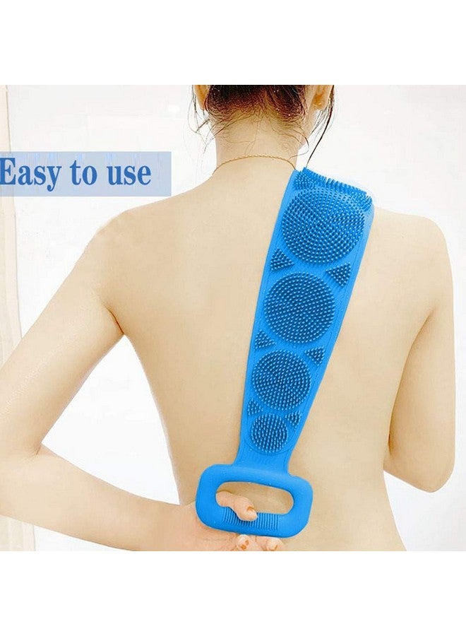 Gra8 Exfoliating Silicone Bath Shower Body Brush Silicone Back Scrub, Exfoliating Body Wash Silicone Scrubber Belt for Women Men, Eco Friendly, Easy to Clean (1Pcs) (Multicolor) - Image 3