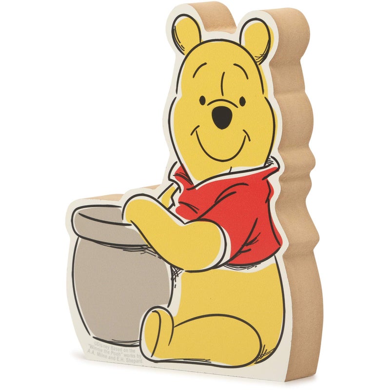Open Road Brands Disney Winnie the Pooh and Hunny Pot Shelf Sitter Decor - Chunky Wood Block Cutout for Kids' Bedroom  Play Room or Nursery - Image 2