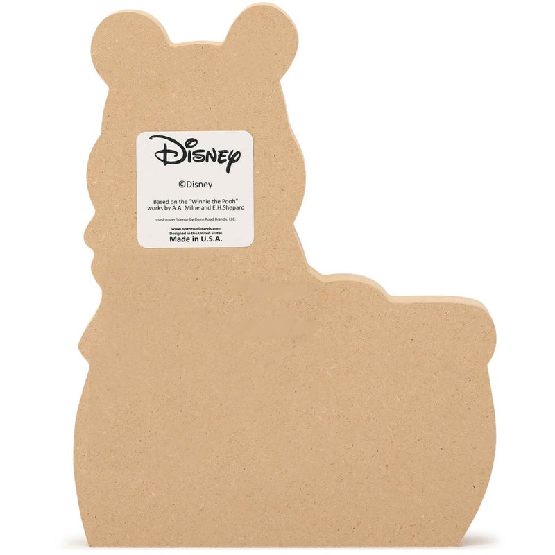 Open Road Brands Disney Winnie the Pooh and Hunny Pot Shelf Sitter Decor - Chunky Wood Block Cutout for Kids' Bedroom  Play Room or Nursery - Image 3