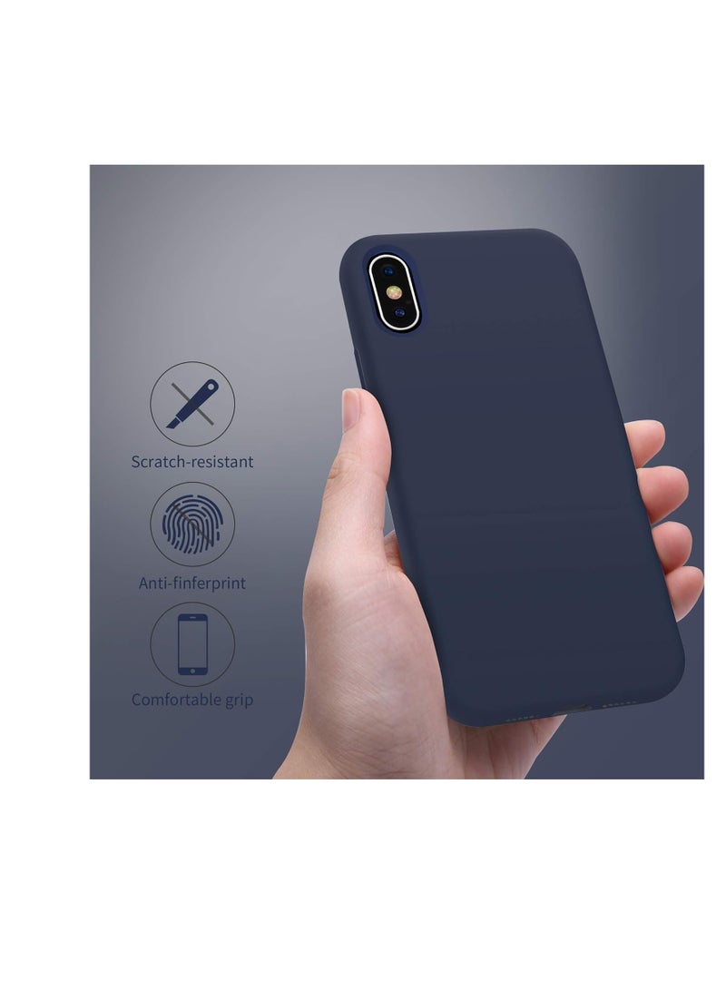 Silicone case compatible for Apple Iphone XS MAX- Midnight Blue - Image 2