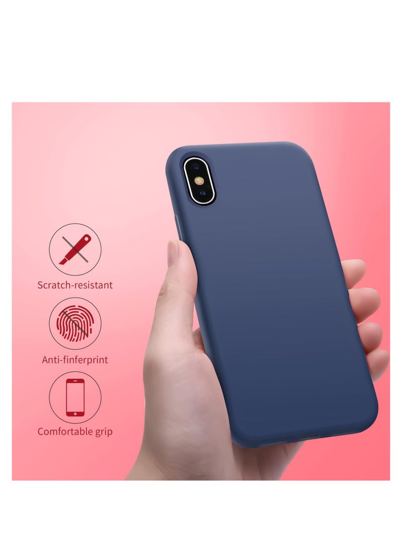 Silicone case compatible for Apple Iphone XS MAX- Midnight Blue - Image 3