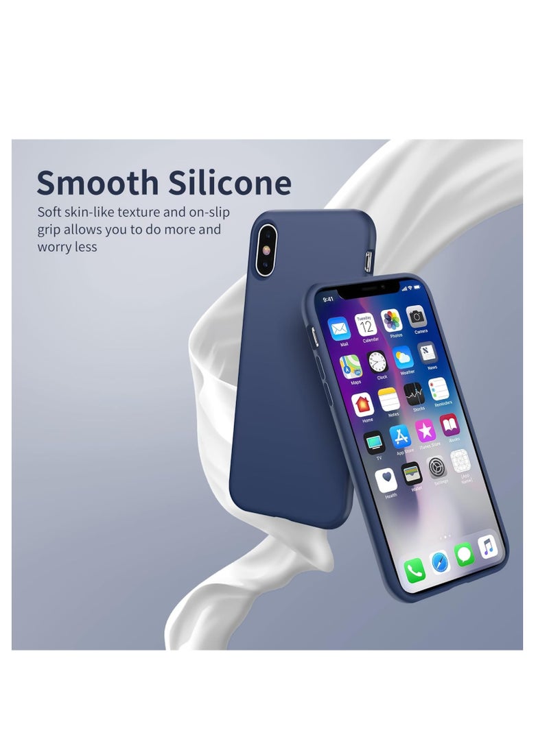Silicone case compatible for Apple Iphone XS MAX- Midnight Blue - Image 4
