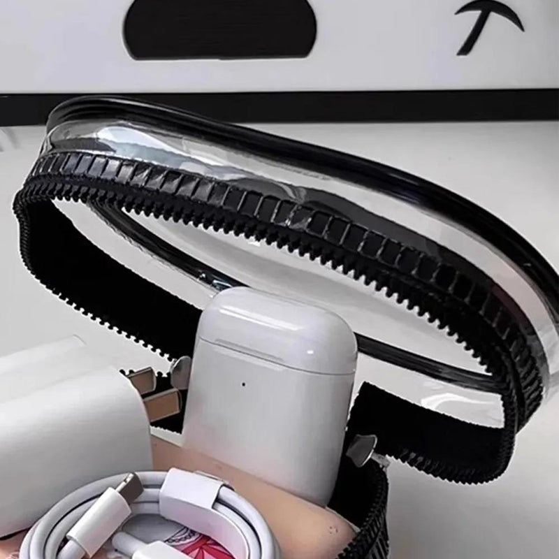 Chaoyi Transparent Cable Organizer Bag for Earphones and Data Lines - Image 3