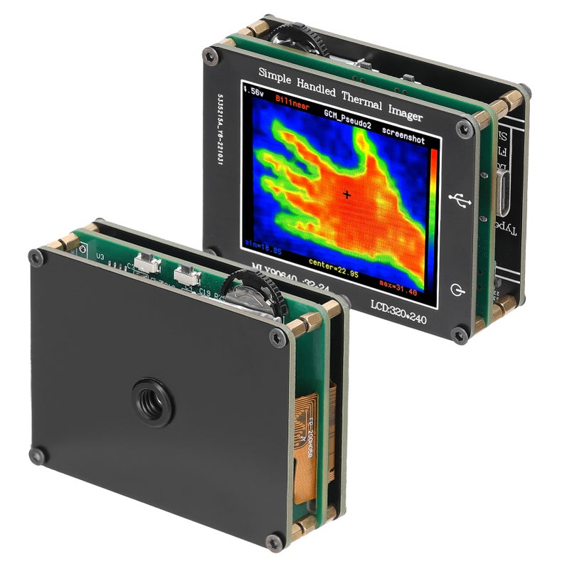 24 * 32 Pixel Infrared Sensor Simple Handheld Thermal Imager Portable 2.0inch LCD Display 240*320 Resolution Clear Definition Imaging Camera -40℃ to 300℃ Temperature Measurement Instrument - Image 2