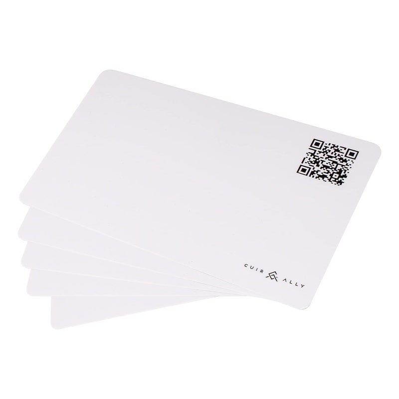 CUIR ALLY Premium NFC Business Card - Contactless Technology for Easy Networking and Data Sharing (White Card - Pack of 5) - Image 1