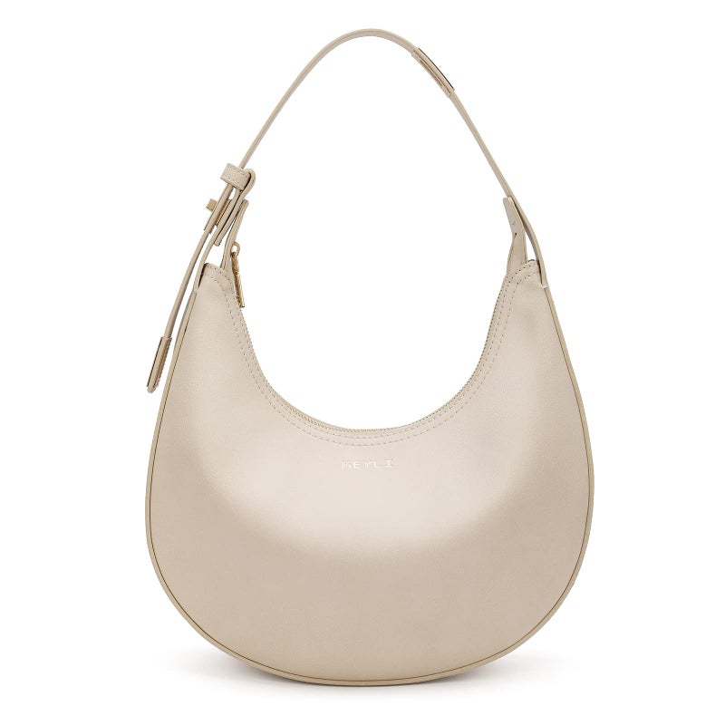 Keyli Keyli Women's Waterproof Leather Small Clutch Purse, Trendy Zipper Top Handle Bags, Mini Purses, Cute Tote Bags with Adjustable Strap, Khaki  - Image 1