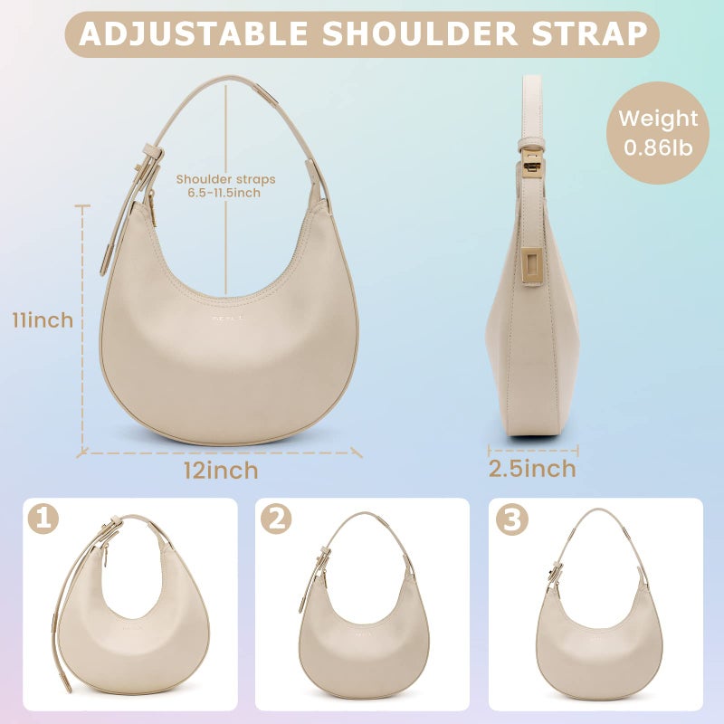 Keyli Keyli Women's Waterproof Leather Small Clutch Purse, Trendy Zipper Top Handle Bags, Mini Purses, Cute Tote Bags with Adjustable Strap, Khaki  - Image 4