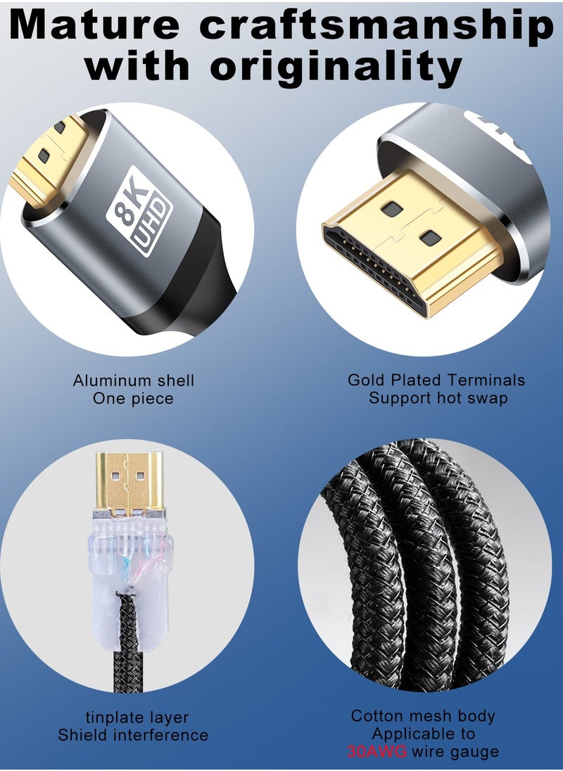 neolink Neolink 8K HDMI Cable 2.1 Ultra HD High-Speed 48Gpbs for Superior Audiovisual Experience - 8K@60HZ, 4K@120hz, 144Hz eARC HDR10, HDCP 2.2, Dolby Compatible for PS5,Smart TVs  - Image 2