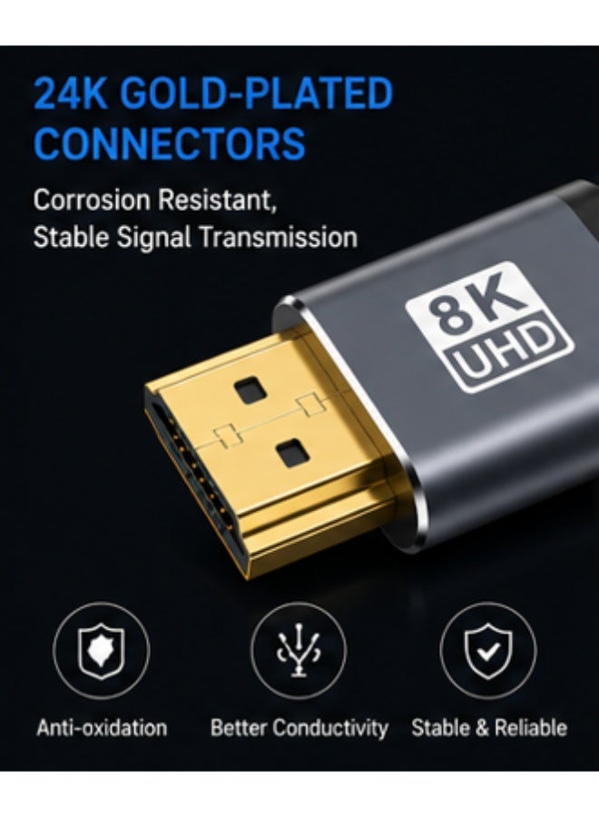 neolink كابل HDMI 2.1 8K من Neolink عالي السرعة بدقة فائقة 48Gbps لتجربة سمعية بصرية متفوقة - 8K@30HZ، 4K@120hz، 144Hz eARC HDR10، HDCP 2.2، متوافق مع Dolby لجهاز PS5، والتلفزيونات الذكية - Image 5