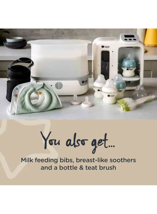 tommee tippee Ultimate Formula Feeding Kit White Gift set - Electric Steam Sterilizer/ Perfect Prep Day & Night/Closer to Nature bottles/Insulated bottle bag/Breast-Like soothers - Image 5