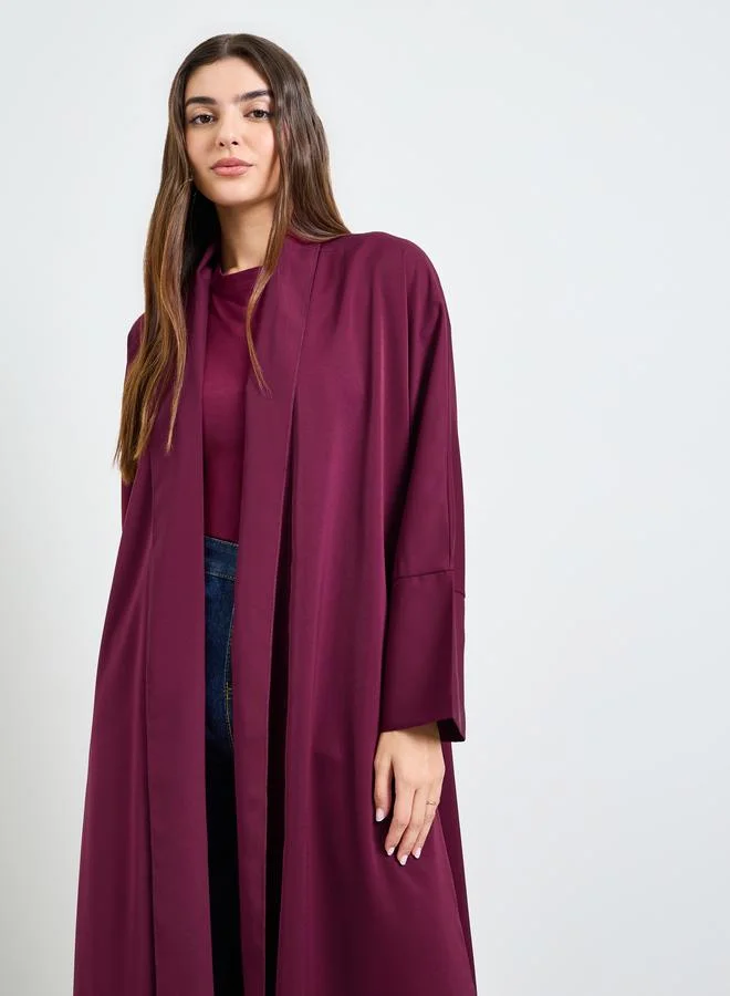 أميرة Burgundy Front Open Abaya