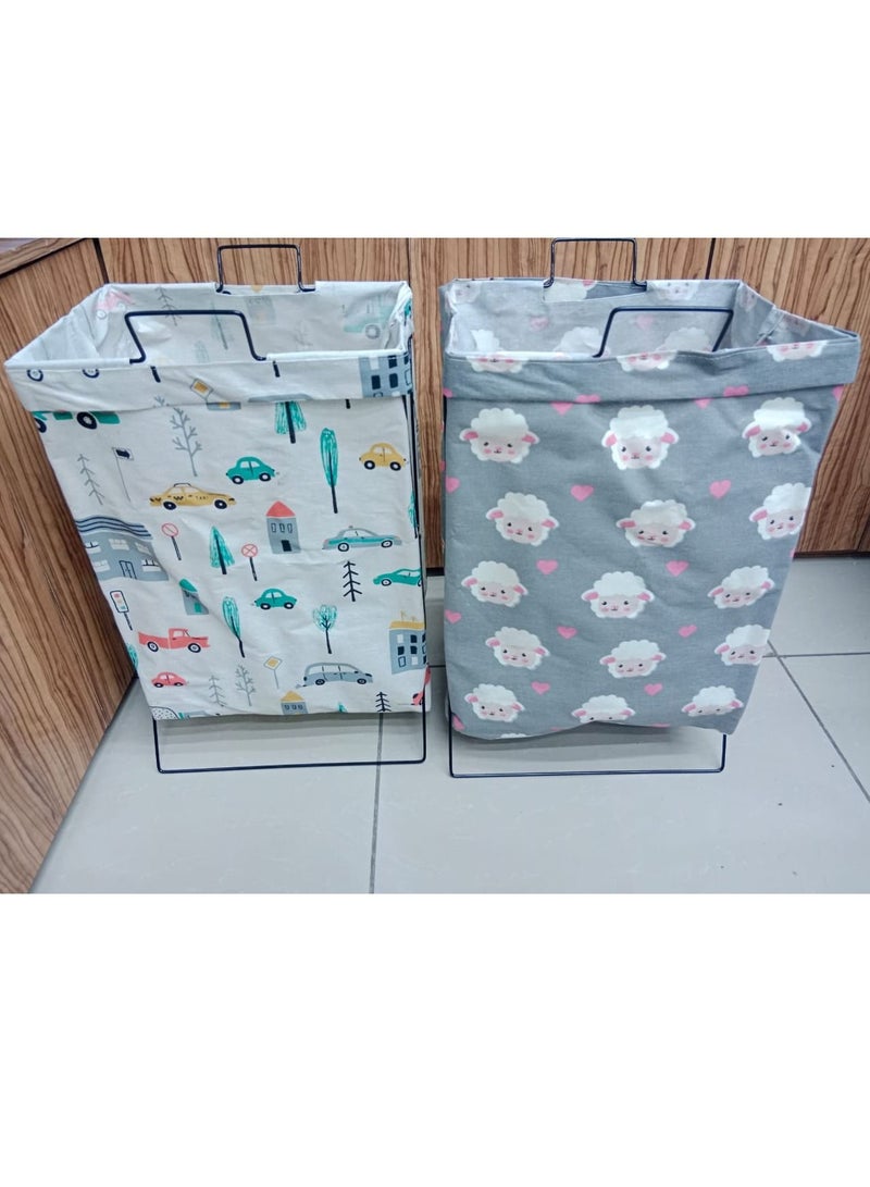 Water Proof Laundry Organizer Bag Dirty Laundry Basket Folding Laundry Basket Household Storage Clothes Basket Random design Random Color  - Image 3
