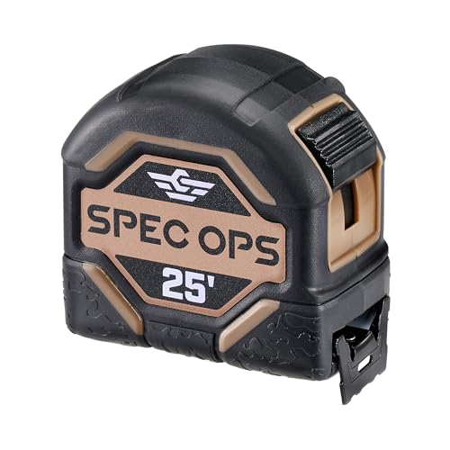 Spec-Ops Spec Ops Tools 25-Foot Tape Measure, 1" Double-Sided Blade, Military-Grade Composite Case, 3% Donated to Veterans - Image 1