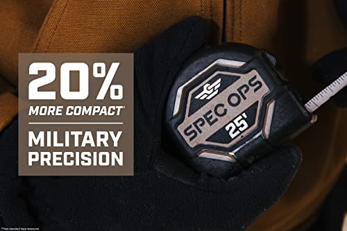 Spec-Ops Spec Ops Tools 25-Foot Tape Measure, 1" Double-Sided Blade, Military-Grade Composite Case, 3% Donated to Veterans - Image 2