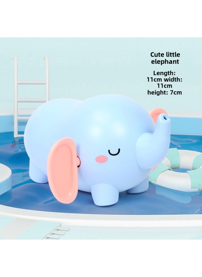 Generic - Children's Bath Toy Turtle Chain Swimming Bath Baby Duck Baby Water Duck Cross-Color:Little Blue Cute Elephant - Image 1