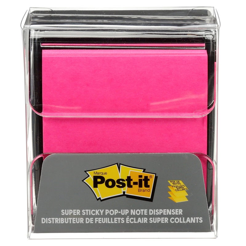Post-it حامل ملاحظات بوست-إت المنبثقة، 3x3 بوصة، قاعدة سوداء وقمة شفافة، العبوة تشمل الحامل ودفتر ملاحظات من 45 ورقة (WD-330-BK) - Image 5