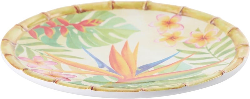 UP UPware Bird of Paradise Melamine Round Dessert Plates Small Serving Plates for Appetizer Snacks and Side Dishes Multicolor 6 Inch Set of 4 - Image 5