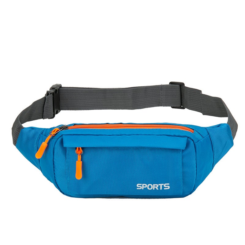 Slim Crossbody Waist Bag for Men and Women Light Blue 