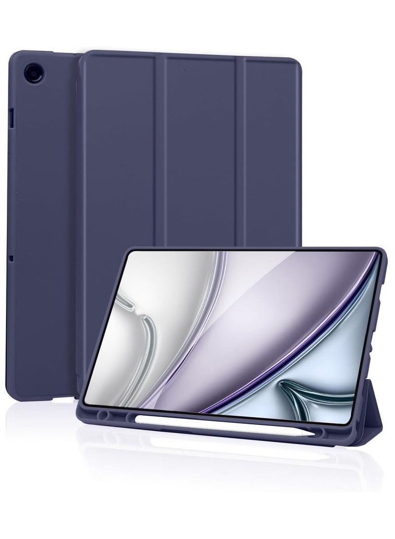 TIGER Protective Case Compatible with Samsung Galaxy Tab A9 Plus / A9+ 11 Inch 2023 (Model SM-X210/X216/X218) – Slim Trifold Stand Cover with Built-in S Pen Holder – Auto Sleep/Wake Function – Lightweight Shockproof Case for Samsung Tab A9+ Tablet Dark Blue - Image 1