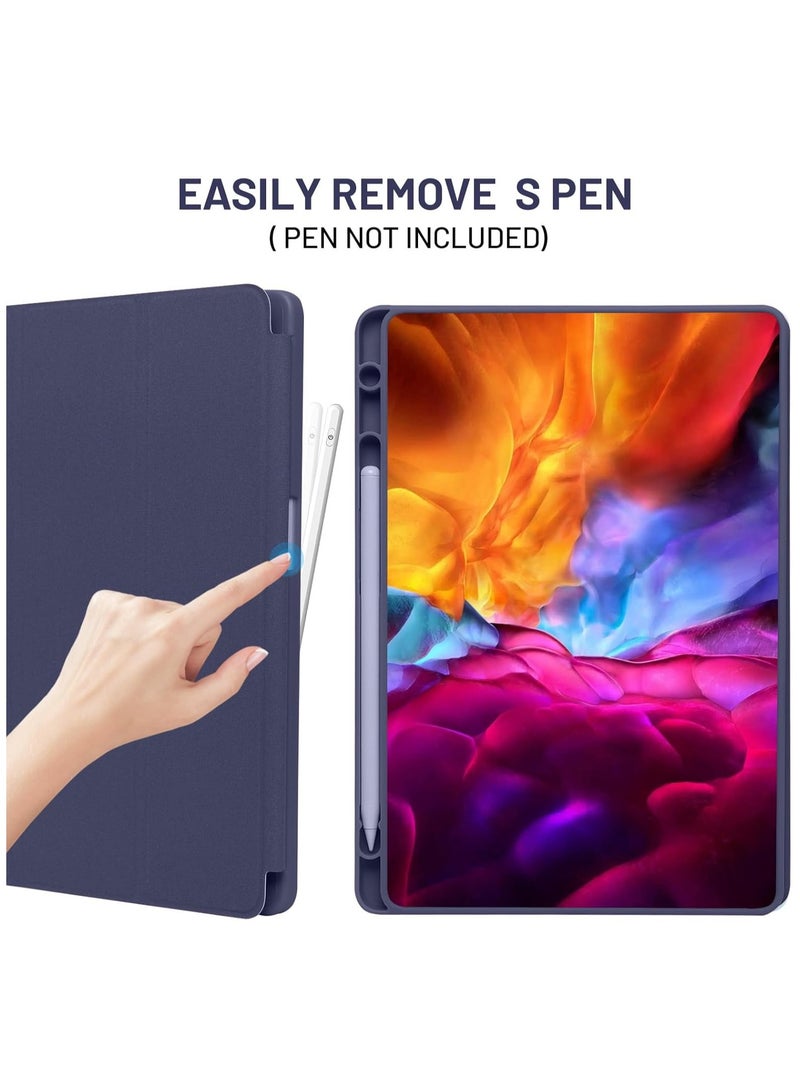 TIGER Protective Case Compatible with Samsung Galaxy Tab A9 Plus / A9+ 11 Inch 2023 (Model SM-X210/X216/X218) – Slim Trifold Stand Cover with Built-in S Pen Holder – Auto Sleep/Wake Function – Lightweight Shockproof Case for Samsung Tab A9+ Tablet Dark Blue - Image 2