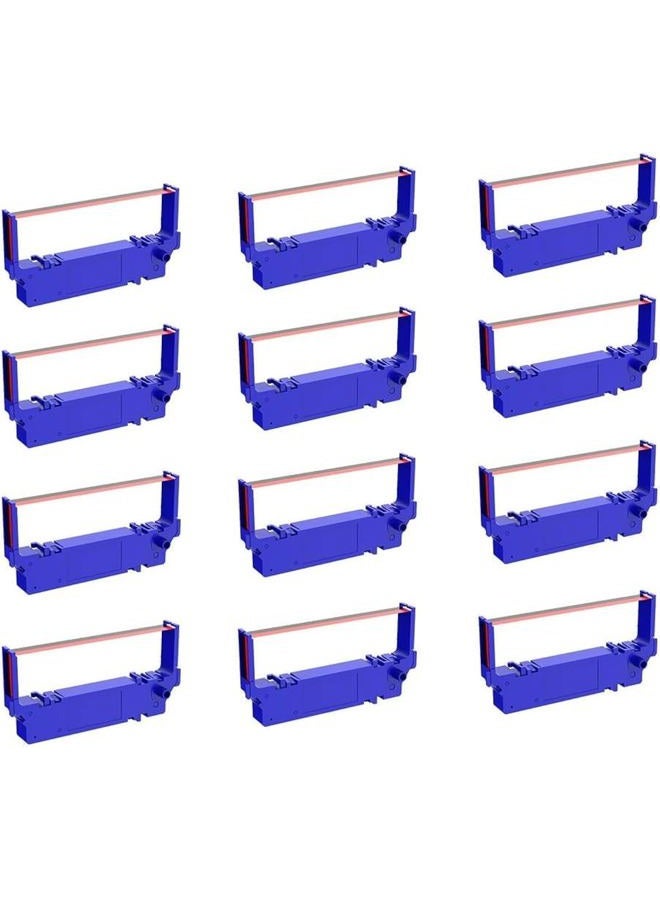Bigger Compatible Ribbon Replacement for SP700 Printer Ribbon B/R Replacement for Star SP-700BR, RC-700BR, SP-712, SP-742 Ink Ribbon (Black and Red, 12-Pack) - Image 1