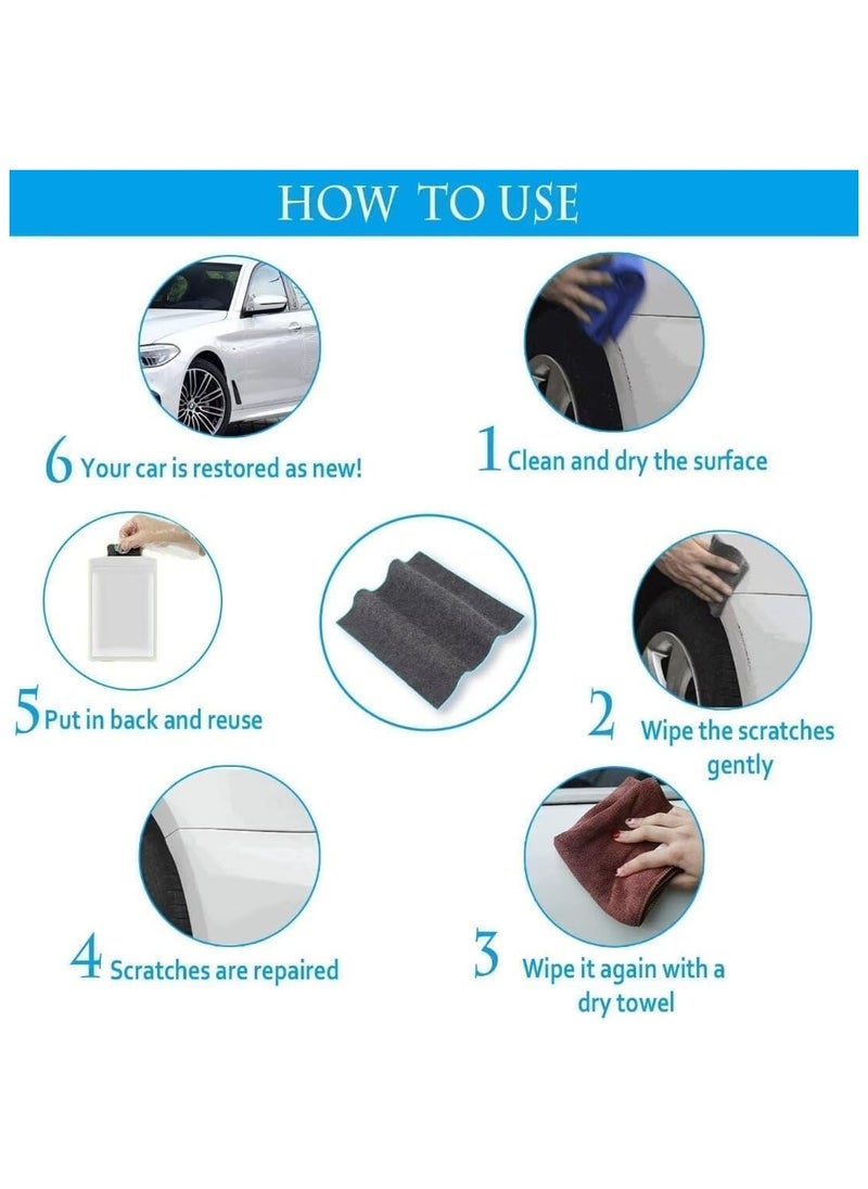 RATSAW - 4Pcs Nano Glitter Cloth Nano Sparkle Cloth Car Scratches Remover Nano Glitter Cloth Car Scratch Removal Cloth Upgraded Version Nano Cloth for Small and Medium Scratched on The Surface - Image 1