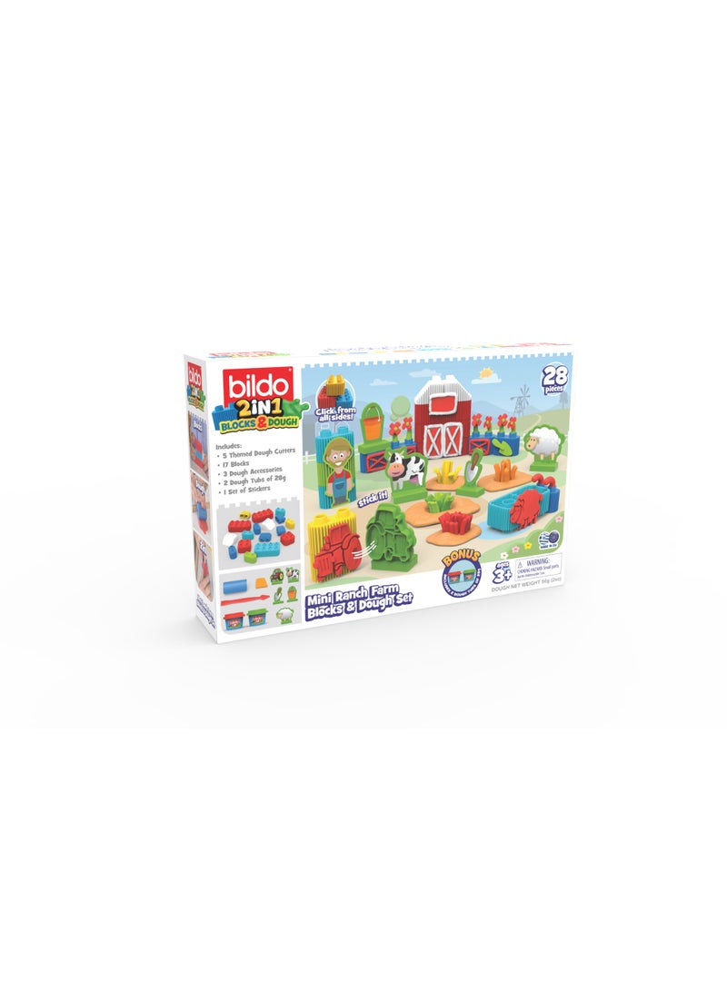 bildo Mini Ranch Farm  Blocks & Dough Set - Image 3