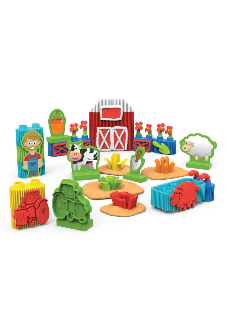 bildo Mini Ranch Farm  Blocks & Dough Set - Image 2