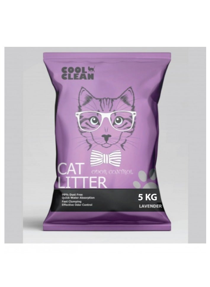 Pack of 1PC Natural Aroma Clumping Cat Litter Lavender 5Kg