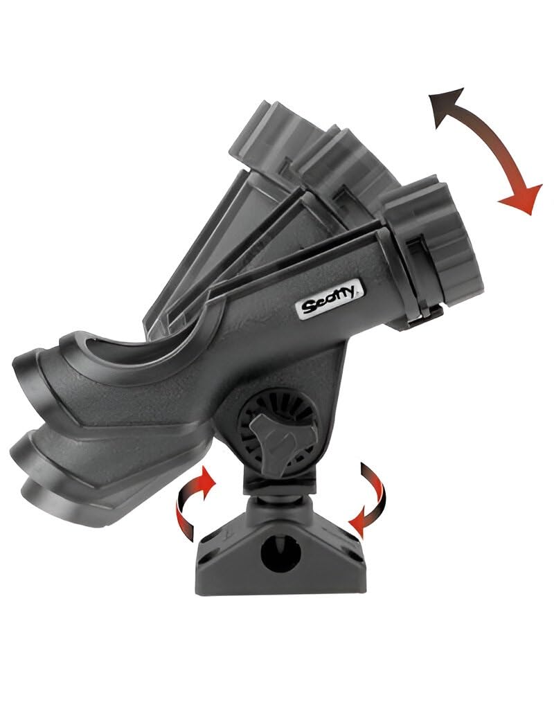 Scotty #231-BK Powerlock Black Rod Holder with #244 Flush Deck Mount - Image 4