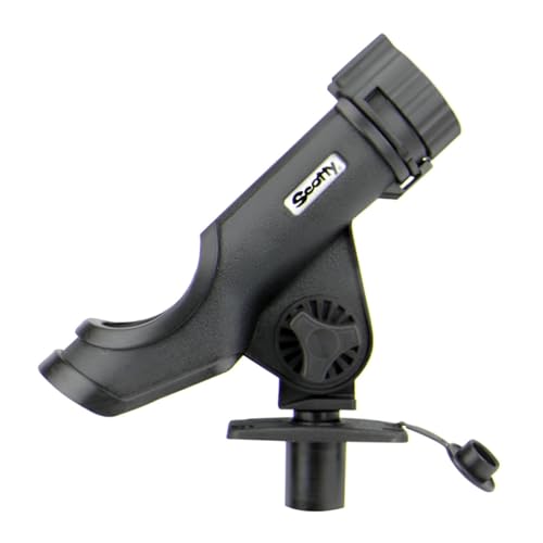 Scotty #231-BK Powerlock Black Rod Holder with #244 Flush Deck Mount - Image 3