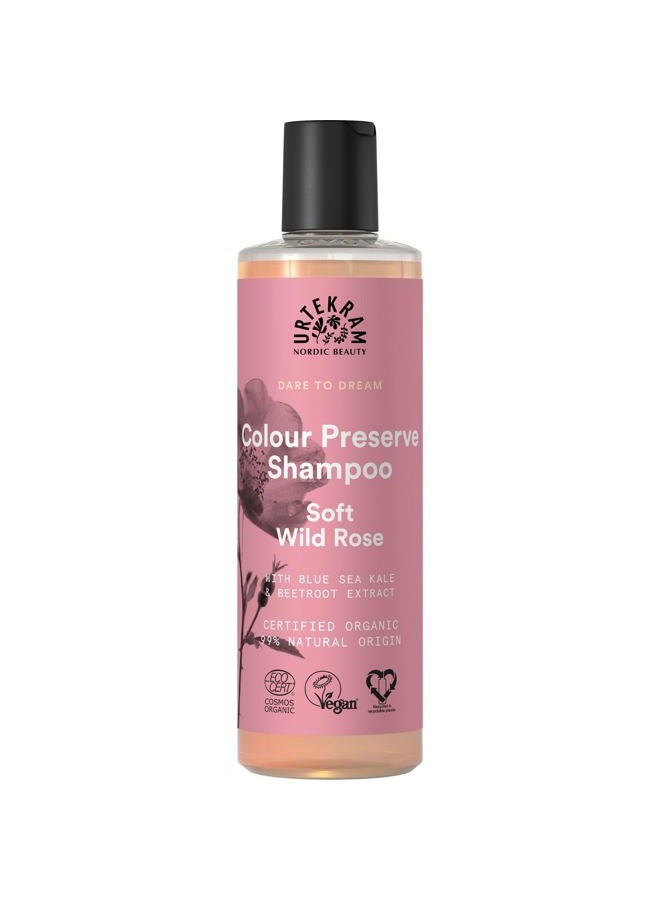 Urtekram Shampoo - Colour Preserve - Wild Rose - 250 ml, Vegan, Organic, Natural Origin - Image 1