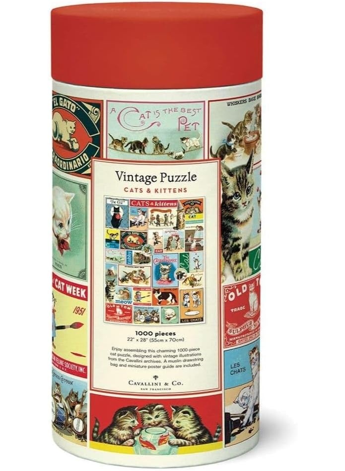 Cavallini & Co. Cavallini 1000 Piece Puzzle Cats Kittens - Image 2
