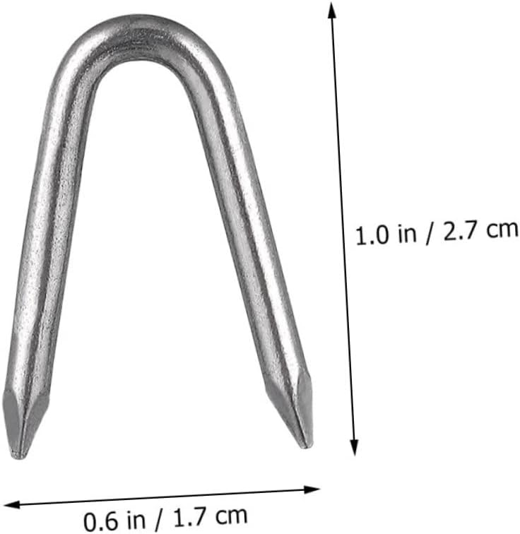 U Shaped Garden Fencing Nails 30Pcs Iron Wire Mesh Fasteners Stakes - Image 3