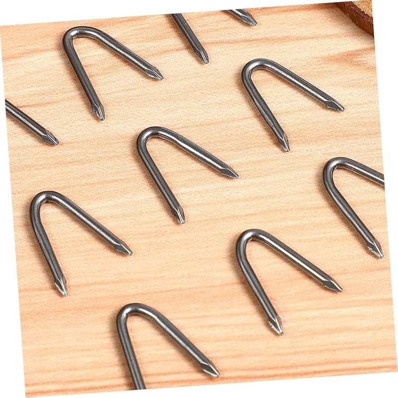U Shaped Garden Fencing Nails 30Pcs Iron Wire Mesh Fasteners Stakes - Image 4
