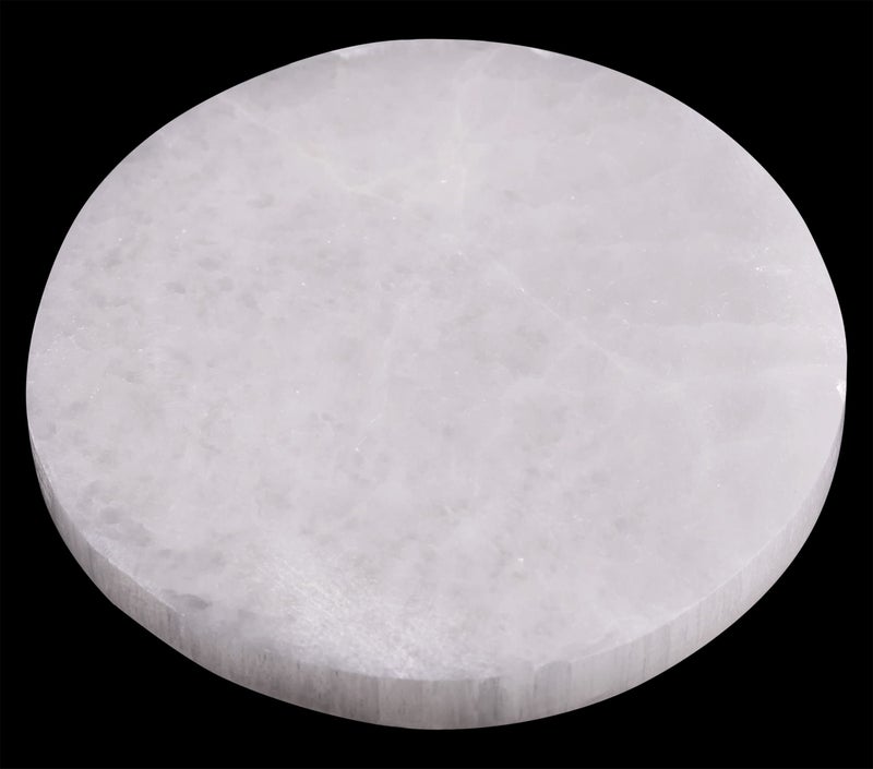 Wish Well Large Selenite Charging Plate – 6” Selenite Crystal Plate – Mined & Crafted in Morocco – Ideal for Cleansing Crystals & Healing Stones, Meditation, Reiki – Protection Crystals – Spiritual Gift & Decor - Image 1
