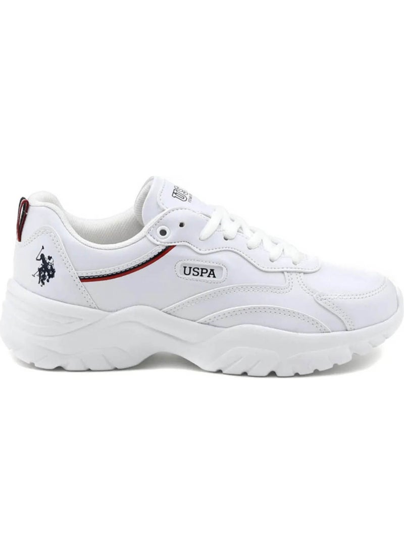 U.S. Polo Assn. بيز. بولو أسن. بيز. بولو أسن أحذية رياضية نسائية بيضاء ذات نعل عالٍ  - Image 2