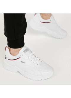 U.S. Polo Assn. بيز. بولو أسن. بيز. بولو أسن أحذية رياضية نسائية بيضاء ذات نعل عالٍ  - Image 3