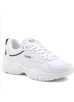 U.S. Polo Assn. بيز. بولو أسن. بيز. بولو أسن أحذية رياضية نسائية بيضاء ذات نعل عالٍ  - Image 1