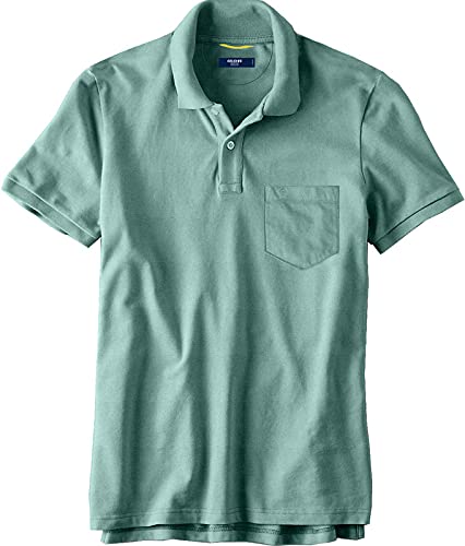 Celsius Men's Cotton Blend Half Sleeve Classic Solid Pique Polo With Pocket (3011C_Wasabi_2Xl) - Image 1