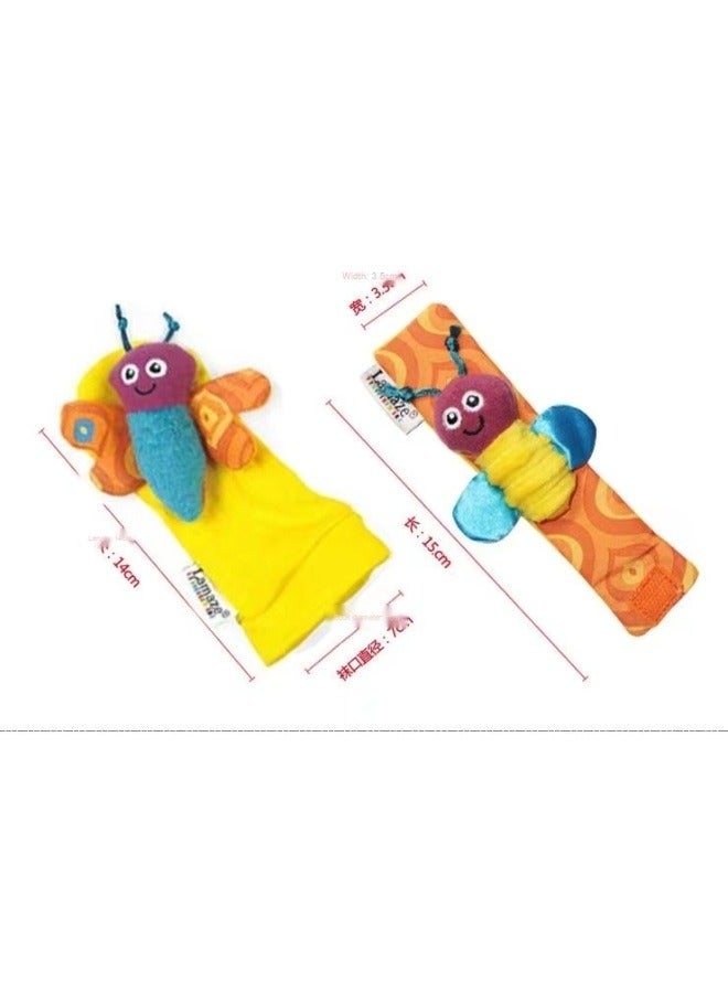 4 Piece Baby Rattles, Rattle Toys for Baby Wrist and Foot Rattles for Infants, Newborn Baby Socks Toys for Boys & GirlsToys for Infants - Image 3