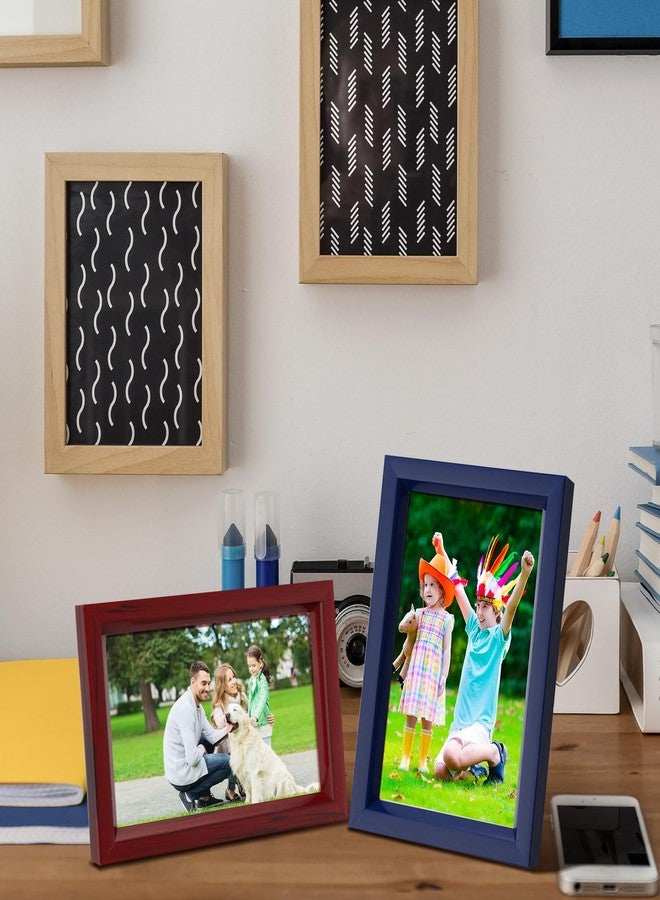 Leinuosen 24 Pcs Colorful Picture Frame Modern Rainbow Multi Colored Small Wall and Tabletop Picture Frames for Wedding Home Office Horizontal Vertical Display, 12 Colors(4 x 6 Inch) - Image 2