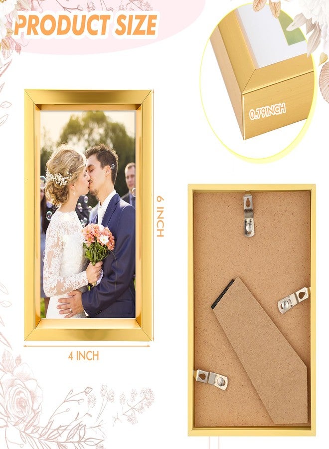 Leinuosen 24 Pcs Colorful Picture Frame Modern Rainbow Multi Colored Small Wall and Tabletop Picture Frames for Wedding Home Office Horizontal Vertical Display, 12 Colors(4 x 6 Inch) - Image 3