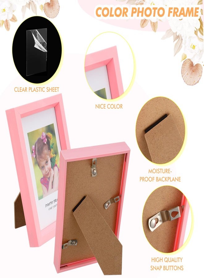 Leinuosen 24 Pcs Colorful Picture Frame Modern Rainbow Multi Colored Small Wall and Tabletop Picture Frames for Wedding Home Office Horizontal Vertical Display, 12 Colors(4 x 6 Inch) - Image 4