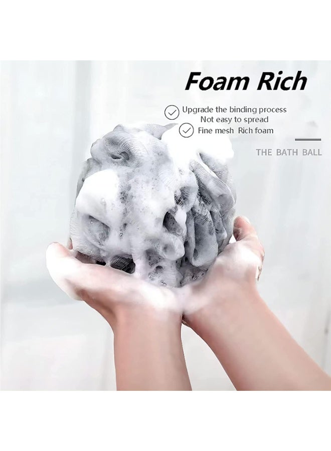 مجموعة ادوات تقشير الظهر من 3 قطع، قفاز تقشير وليفة استحمام للرجال والنساء لتنظيف عميق واسترخاء جسمك  (رمادي) - Image 4